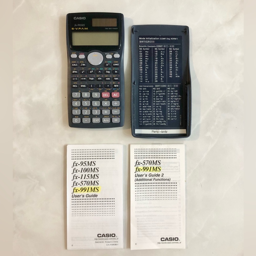 Casio FX-991MS Scientific Calculator S-VPAM Two Way Power Includes User Guide